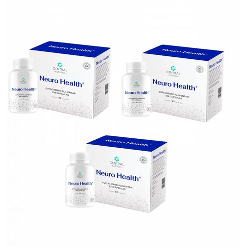 3x Neuro Health - 90 cápsulas - Central Nutrition Sem Sabor
