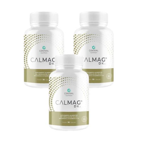 3x Calmag D K2 - 90 Cápsulas - Central Nutrition sem sabor
