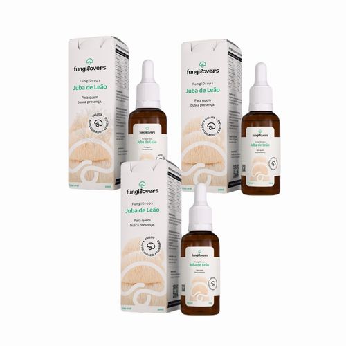 3x Extrato Juba De Leão- Hericium Erinaceus- Lions Mane-30ML Sem Sabor 3x Extrato Juba De Leão- Hericium Erinaceus- Lions Mane-30ML Sem Sabor