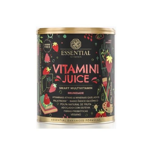 Vitamini Juice Lata (280,8g/24Ds) - Sabor: Morango (276g)