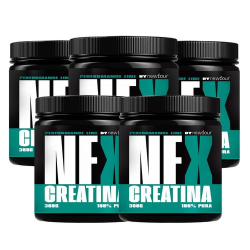 NFX CREATINA  100% PURA KIT COM 5 POTES COM TOTAL DE 1500 GRAMAS