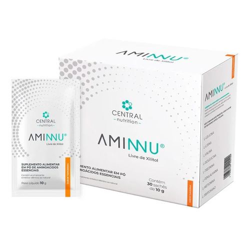 Kit 2 AMINNU® - Sem Xilitol - 10g 60 Sachês - Tangerina
