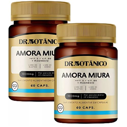 KIT 02 AMORA MIURA + VIT. C + VIT. B6 + MAGNESIO 1000MG 60CAPS DR. BOTANICO