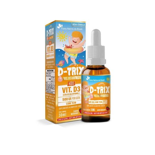 D-TRIX KIDS VITAMINA D GTS 30ML SAB MORANGO FLORA NATIVA D-TRIX KIDS VITAMINA D GTS 30ML SAB MORANGO FLORA NATIVA