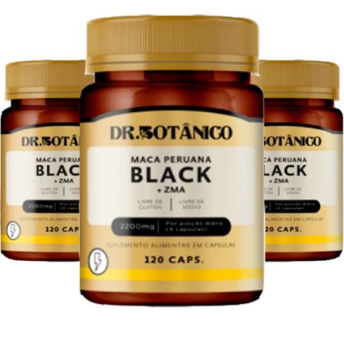 KIT 03 MACA PERUANA BLACK (MACA+ZINCO) 2200MG 120CAPS DR. BOTANICO KIT 03 MACA PERUANA BLACK (MACA+ZINCO) 2200MG 120CAPS DR. BOTANICO