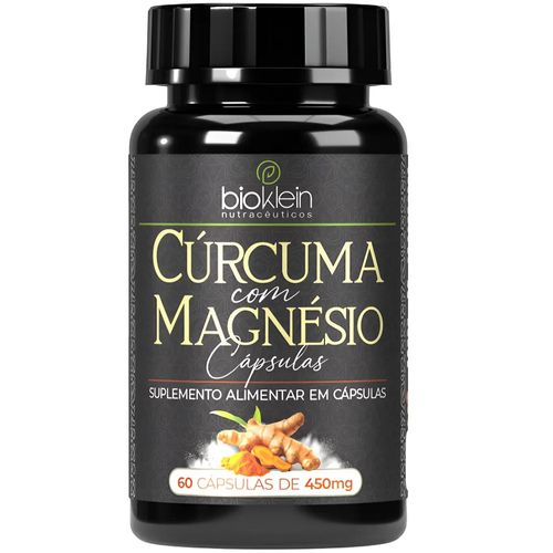CURCUMA COM MAGNESIO (Curcumina e Magnesio) 450mg 60 CAPSULAS BIOKLEIN