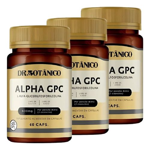 KIT 03 ALPHA GPC 600MG 60CAPS DR. BOTANICO KIT 03 ALPHA GPC 600MG 60CAPS DR. BOTANICO