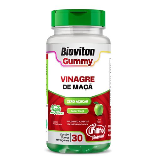 Vinagre de Maça Gummy 30 Gomas 2500mg Sabor Maçã Unilife Vinagre de Maça Gummy 30 Gomas 2500mg Sabor Maçã Unilife