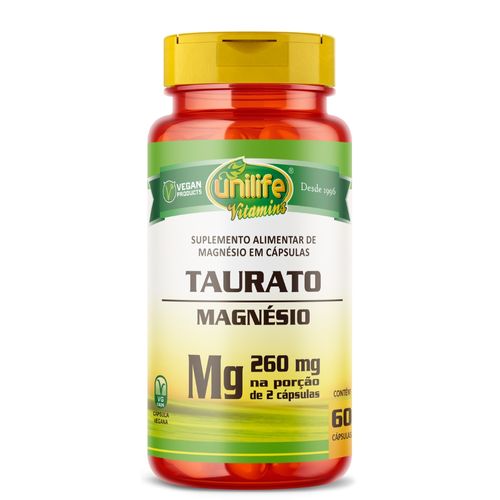 Magnésio Taurato 60 cápsulas 620mg Unilife Magnésio Taurato 60 cápsulas 620mg Unilife