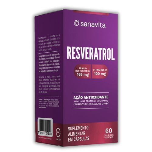 Trans-Resveratrol 60 cápsulas 277mg Sanavita Trans-Resveratrol 60 cápsulas 277mg Sanavita