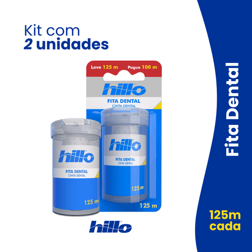 Kit 2 Fita Dental 125m Hillo – Limpeza Profunda e Confortável