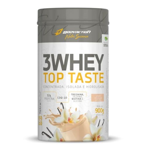 3 Whey Protein Top Taste + BCAA 900g Sabor Baunilha Body Action 3 Whey Protein Top Taste + BCAA 900g Sabor Baunilha Body Action