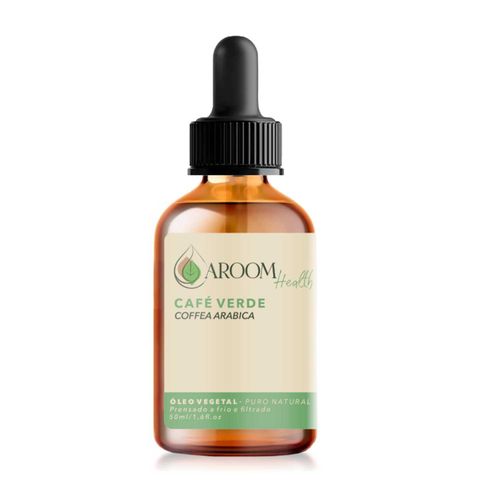 Óleo vegetal Café Verde puro cabelo e pele - 50 Ml