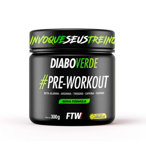 Pré-Treino Diabo Verde Pre Workout 300g Frutas Amarelas FTW