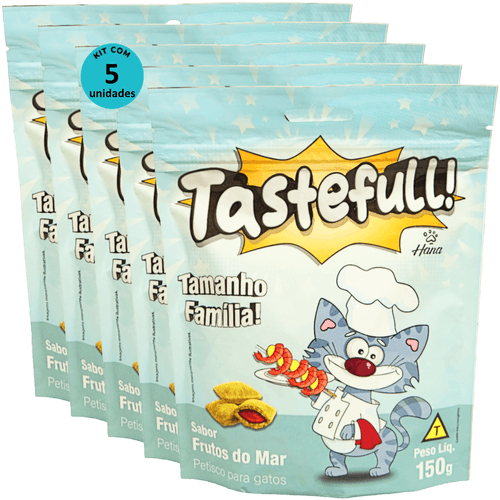 Hana Tastefull Nuggets Para Gatos Frutos do Mar 150g Kit 5 un Hana Tastefull Nuggets Para Gatos Frutos do Mar 150g Kit 5 un