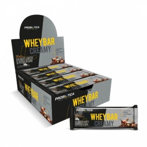 Whey Bar Creamy Caixa 12 unidades (456g) - Sabor: Amendoin com Caramelo Whey Bar Creamy Caixa 12 unidades (456g) - Sabor: Amendoin com Caramelo