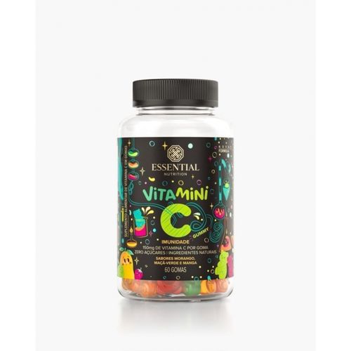 Vitamini C Gummy (150g - 60 unidades) - Sabor: Morango, Maçã-Verde e Manga Vitamini C Gummy (150g - 60 unidades) - Sabor: Morango, Maçã-Verde e Manga