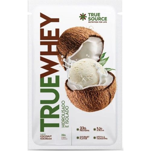 True Whey (32g) - Hidrolisado e Isolado - Sabor: Coconut Icecream True Whey (32g) - Hidrolisado e Isolado - Sabor: Coconut Icecream