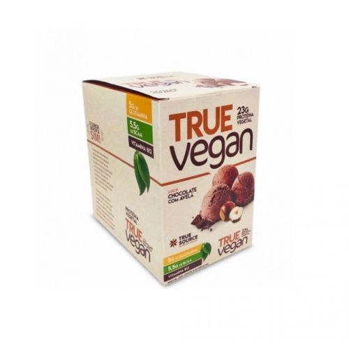 True Vegan Display 340g (10 Sachês de 34g) - Sabor: Chocolate c/ Avelã