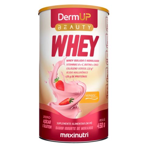 DermUP Beauty Whey (450g) - Sabor: Iogurte de Morango DermUP Beauty Whey (450g) - Sabor: Iogurte de Morango