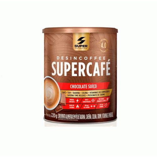 Supercafé Desincoffee (220g) - Vencimento 23/11/2025 - Sabor: Chocolate Suiço Supercafé Desincoffee (220g) - Vencimento 23/11/2025 - Sabor: Chocolate Suiço