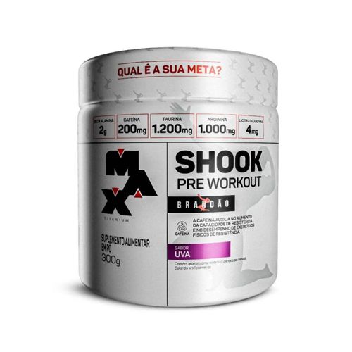 Shook Pré-Workout Linha Rafael Brandão pote (300g) - Sabor: Uva
