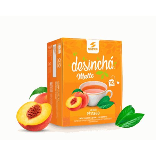 Desinchá Matte (10 sachês) - Sabor: Pêssego Desinchá Matte (10 sachês) - Sabor: Pêssego
