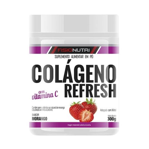 Colágeno Refresh com Vitamina C (300g) - Sabor: Morango