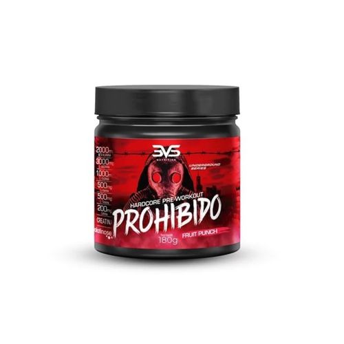 Prohibido HardCore Pre Workout (180g) - Sabor: Fruit Punch Prohibido HardCore Pre Workout (180g) - Sabor: Fruit Punch