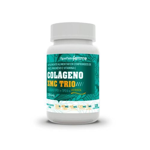 Colágeno ZMC TRIO Verisol + Tipo I + Tipo II 1250mg (120 caps) - Padrão: Único Colágeno ZMC TRIO Verisol + Tipo I + Tipo II 1250mg (120 caps) - Padrão: Único