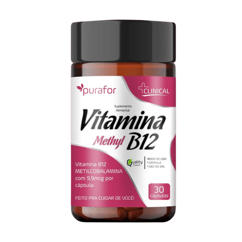 Vitamina B12 Metilcobalamina 9,9mcg por cápsula Purafor