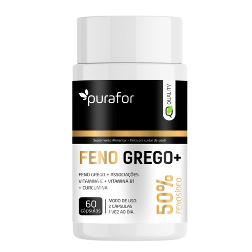 FENO GREGO + VITAMINA E + VITAMINA B1 + CURCUMINA - PURAFOR FENO GREGO + VITAMINA E + VITAMINA B1 + CURCUMINA - PURAFOR
