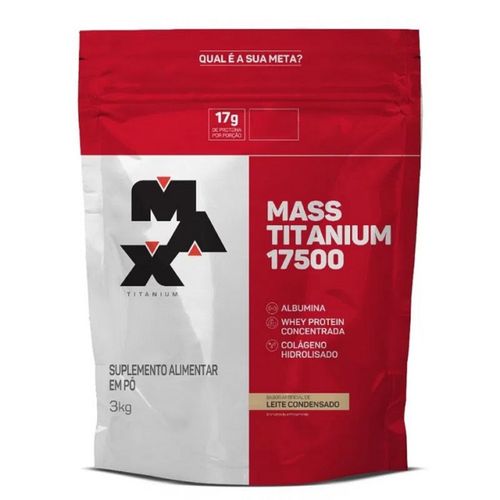 Mass Titanium 17500 (3kg) - Sabor: Leite Condensado Mass Titanium 17500 (3kg) - Sabor: Leite Condensado