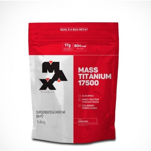 Mass Titanium 17500 (1,4kg) - Sabor: Morango Mass Titanium 17500 (1,4kg) - Sabor: Morango