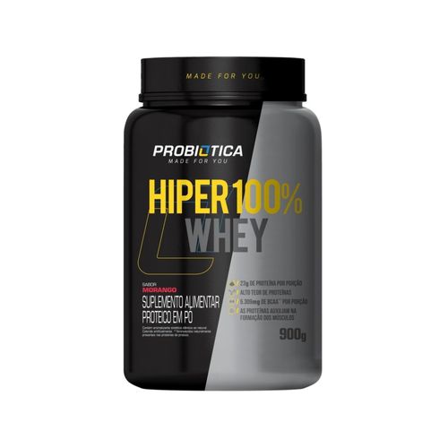 Hiper 100% Whey Pote (900g) - Sabor: Morango Hiper 100% Whey Pote (900g) - Sabor: Morango