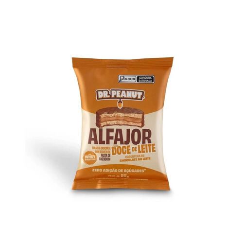 Alfajor Dr. Peanut (55g) - Sabor: Doce de Leite Cobertura de Choc. ao Leite Alfajor Dr. Peanut (55g) - Sabor: Doce de Leite Cobertura de Choc. ao Leite
