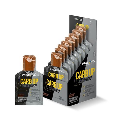 Carb Up Black Gel (300g) Caixa 10 unidades - Sabor: Caramelo Salgado Carb Up Black Gel (300g) Caixa 10 unidades - Sabor: Caramelo Salgado