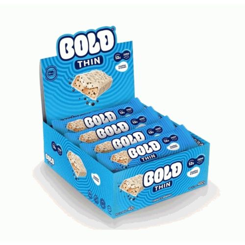 Bold Bar Thin (Display 12 unid de 40g) - Sabor: Cookies e Cream. Bold Bar Thin (Display 12 unid de 40g) - Sabor: Cookies e Cream.