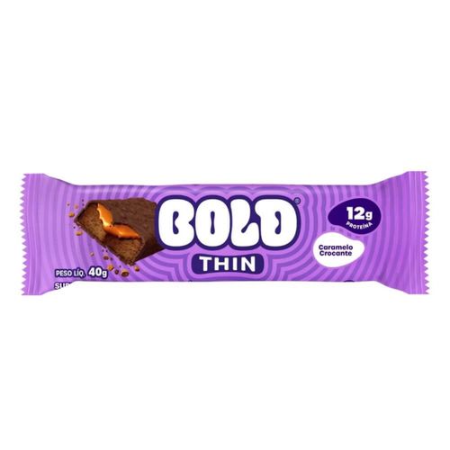 Bold Bar Thin (40g) - Sabor: Caramelo Crocante Bold Bar Thin (40g) - Sabor: Caramelo Crocante