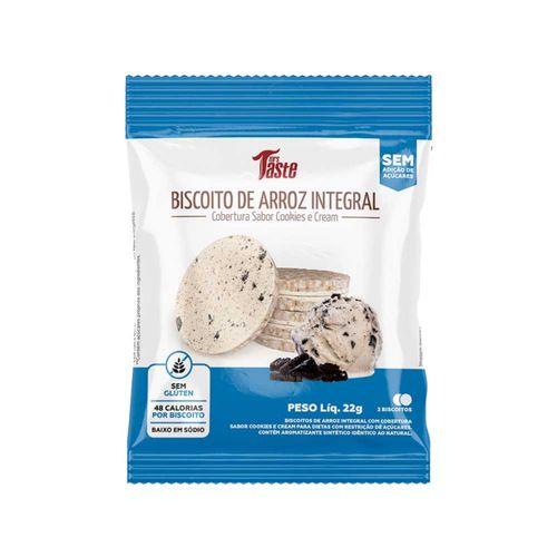 Biscoito de Arroz (22g) - Sabor: Cookies e Cream Biscoito de Arroz (22g) - Sabor: Cookies e Cream