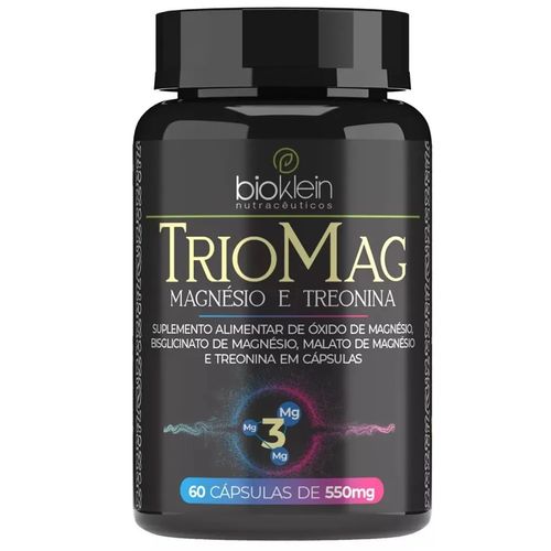 TRIOMAG (Magnesio, L-Treonina, Bisglicinato de Magnesio, Malato de Magnesio) 550mg 60 Caps Bioklein