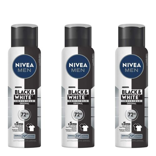 Kit-Nivea-Antitranspirante-Men-Black-White-Invisible-Aerossol-3-Unidades-de-150ml