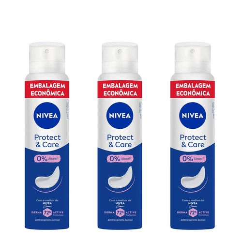 Kit-Nivea-Antitranspirante-Protect-Care-Aerossol-3-Unidades-de-200ml Kit-Nivea-Antitranspirante-Protect-Care-Aerossol-3-Unidades-de-200ml