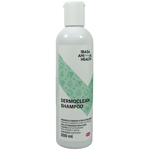 DERMOCLEAN SHAMPOO 200ML PARA CÃES E GATOS IBASA DERMOCLEAN SHAMPOO 200ML PARA CÃES E GATOS IBASA