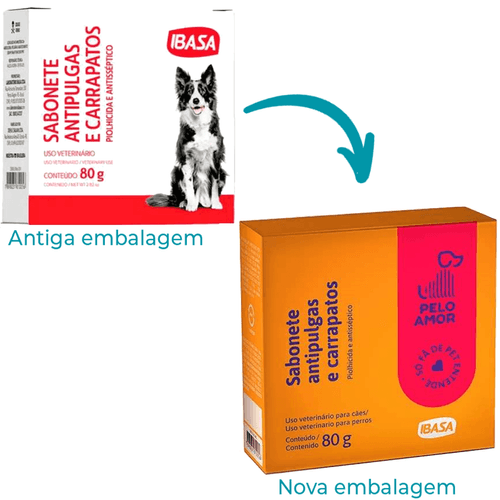 SABONETE ANTIPULGAS 80G PARA CÃES IBASA