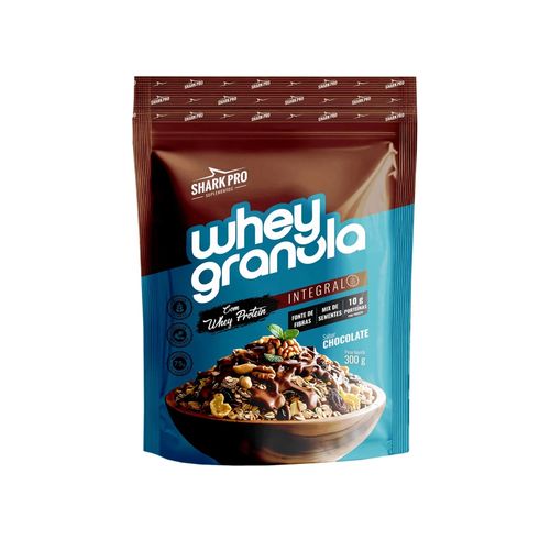 Whey Granola 300g  Chocolate - Sharkpro Suplementos Whey Granola 300g  Chocolate - Sharkpro Suplementos