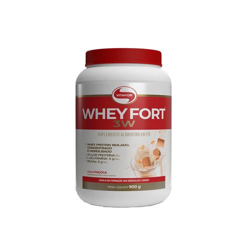 Whey Fort 3W 900g Paçoca - Vitafor