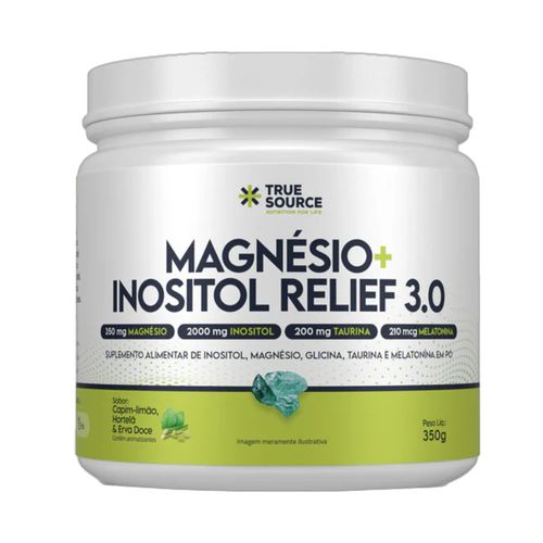 Magnésio + Inositol Relief 3.0 Capim Limão True Source 350g