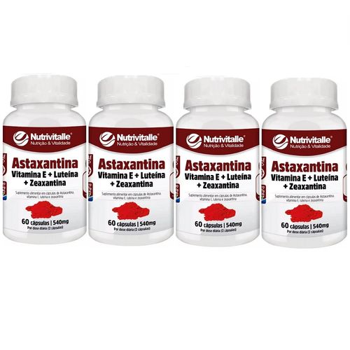 KIT 04 ASTAXANTINA + VIT. E + LUTEINA + ZEAXANTINA 60CAPS NUTRIVITALLE KIT 04 ASTAXANTINA + VIT. E + LUTEINA + ZEAXANTINA 60CAPS NUTRIVITALLE