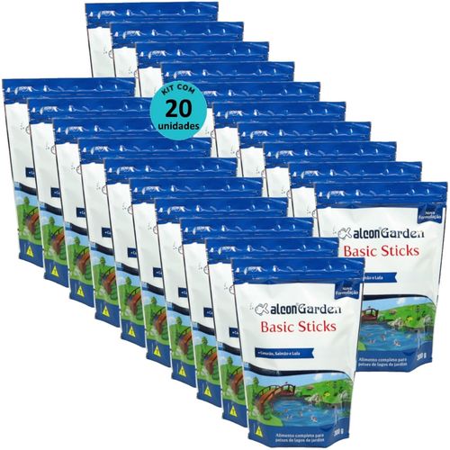 ALCON GARDEN BASIC STICKS 300G ALIMENTO PARA PEIXES KIT COM 20 ALCON GARDEN BASIC STICKS 300G RAÇÃO PARA PEIXES KIT COM 20